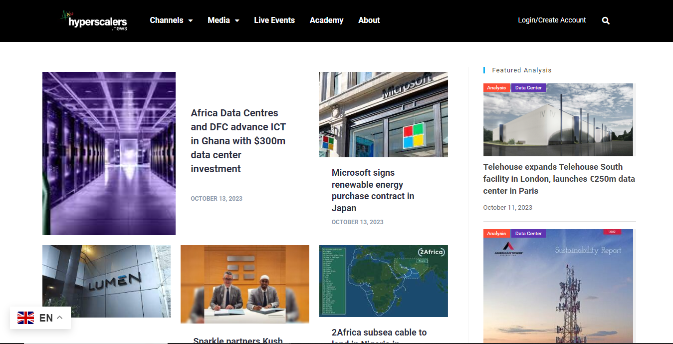 optimized website design defaithconcept website @ Africa Hyperscalers news website