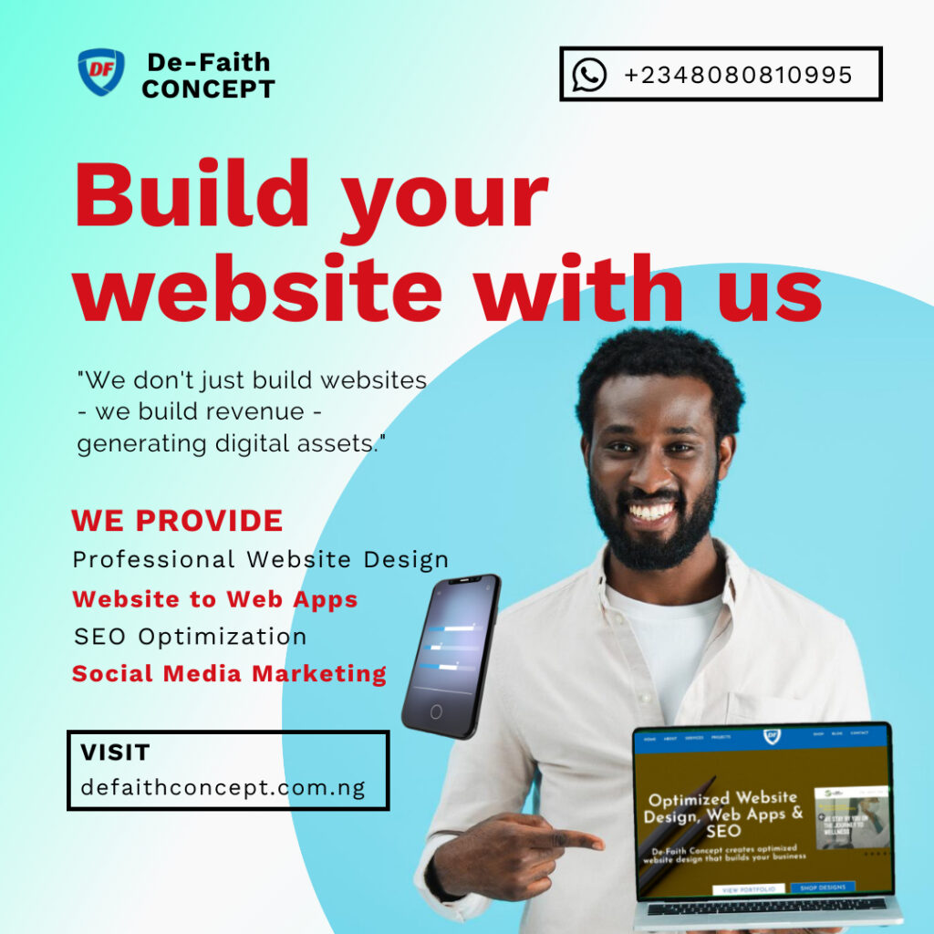 Professional website design in Nigeria