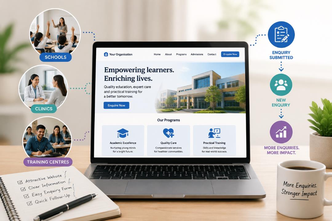 How Schools, Clinics and Training Centres Can Use Their Websites to Get More Enquiries