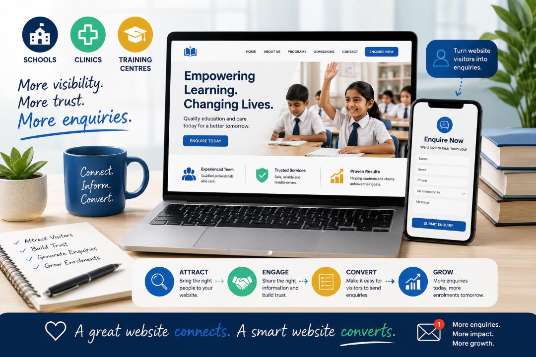 How Schools, Clinics and Training Centres Can Use Their Websites to Get More Enquiries