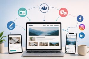 make website blog and social media work together