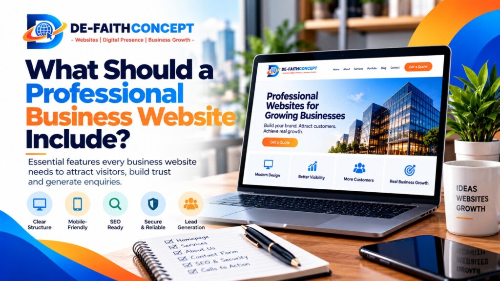 What Should a Professional Business Website Include?